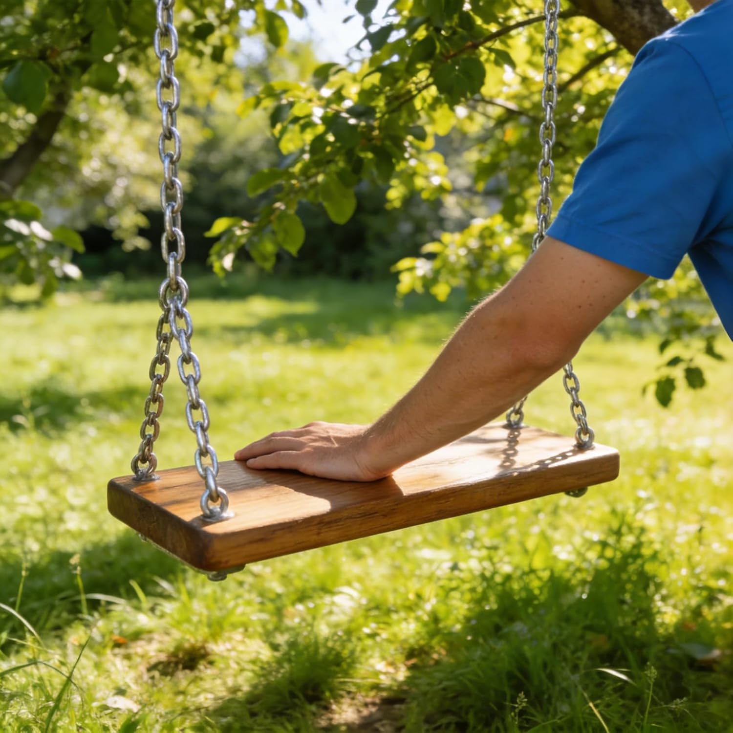 MANCHAP Galvanized Steel Chain, 32.8 ft x 1/4 inch Metal Link Coil Chain for Outdoor, DIY Projects, Hanging Plants, 6mm x 10m - Image 7