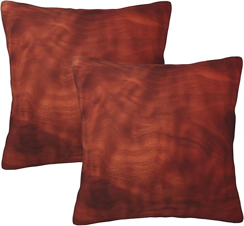 Miniatura 19 de Pack of 2 Short Plush Throw Pillow Covers 18 X 18 Inch, Retro 70S Orange Yellow Pillow Cover Durable Pillowcases, Square Throw Pillow Covers Couch