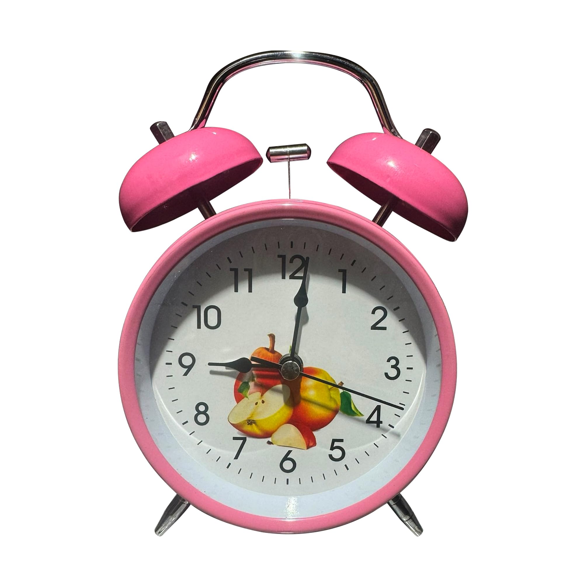 LEDSone Loud Kids Alarm Clock for Heavy Sleepers, Retro Twin Bell Design with Large Digits, Perfect for Bedrooms, Nightstands, and Easy Wake-Ups (Pink) (Battery not included)