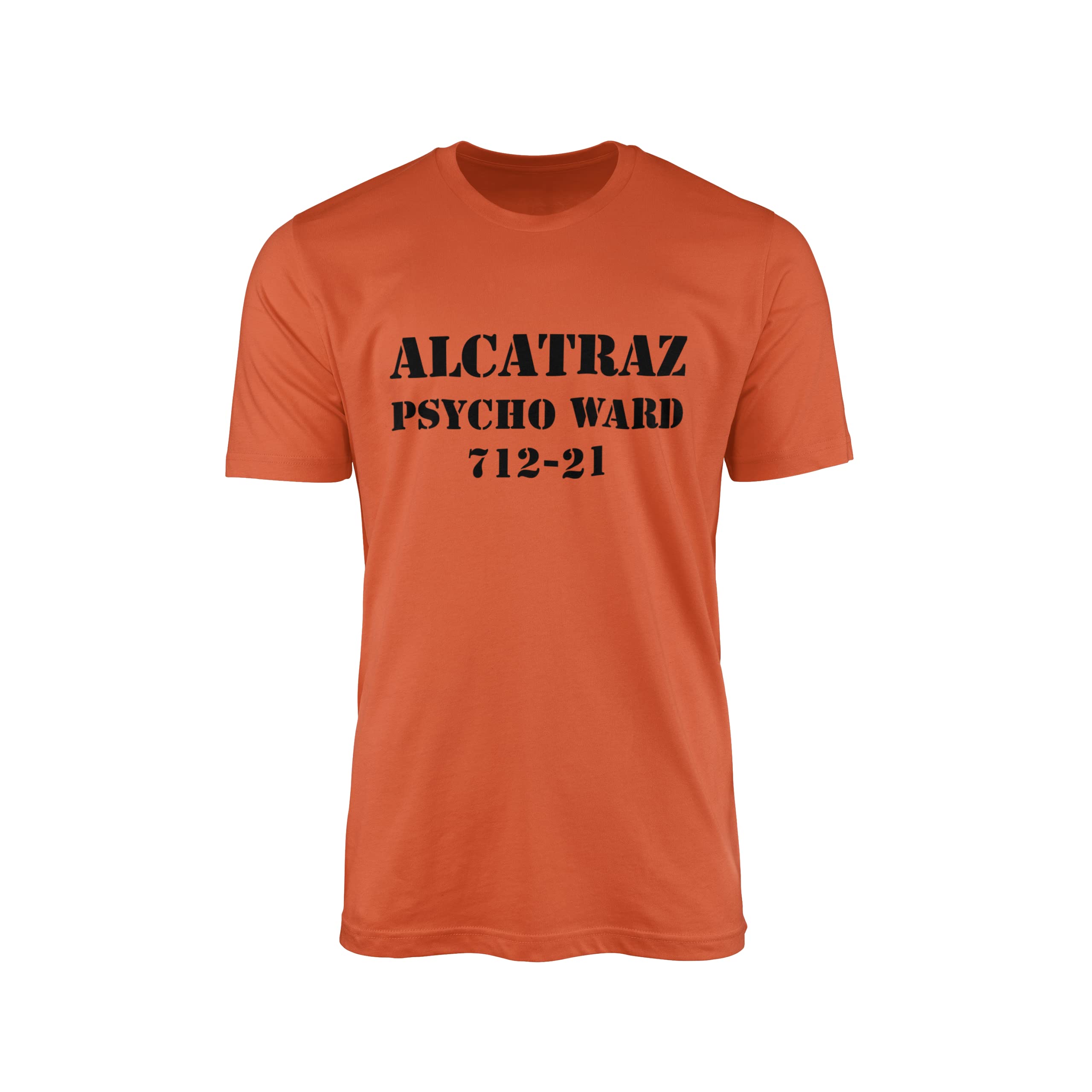 SMARTYPANTS Alcatraz Ward Orange T-Shirt Top Tee - Novelty Island Federal Prison Penitentiary Criminal Prisoner Jail Number San Francisco Halloween Fancy Dress Gift Present (Medium, Orange Prime)