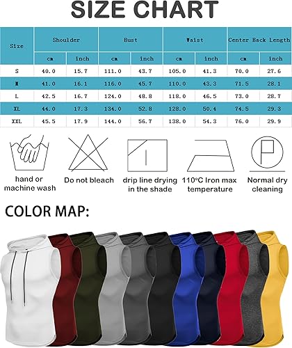 Miniatura 7 de Babioboa Camisetas sin mangas con capucha para hombre, para gimnasio, culturismo, musculación