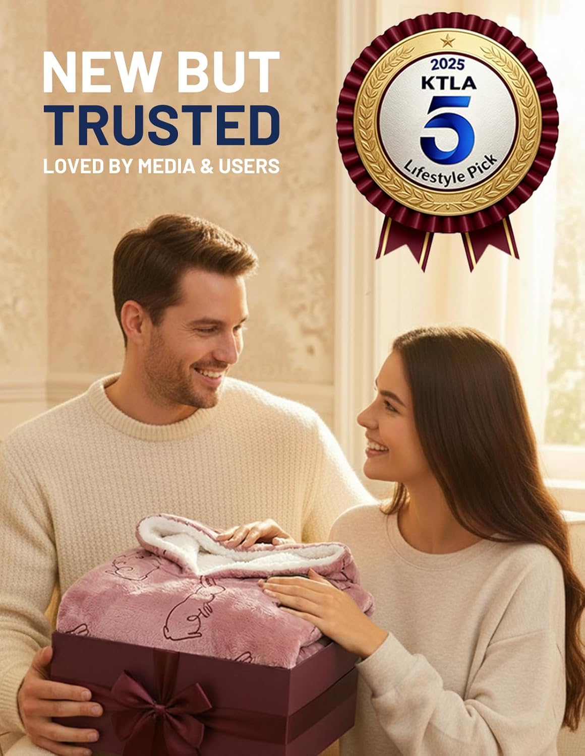 Mewaii Wearable Blanket Hoodie for Adults, Warm Sherpa & Soft Flannel Long Sweatshirt with Giant Pocket, Cozy Gifts for Women - Image 2