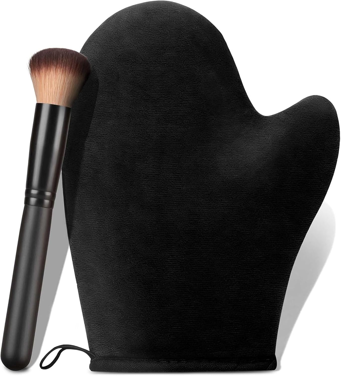 2-in-1 Self-Tanner Glove Set - Self Tanner Mitt with Brush, Cream Aid for Back, Face and Body, Reusable Self Tan Accessories