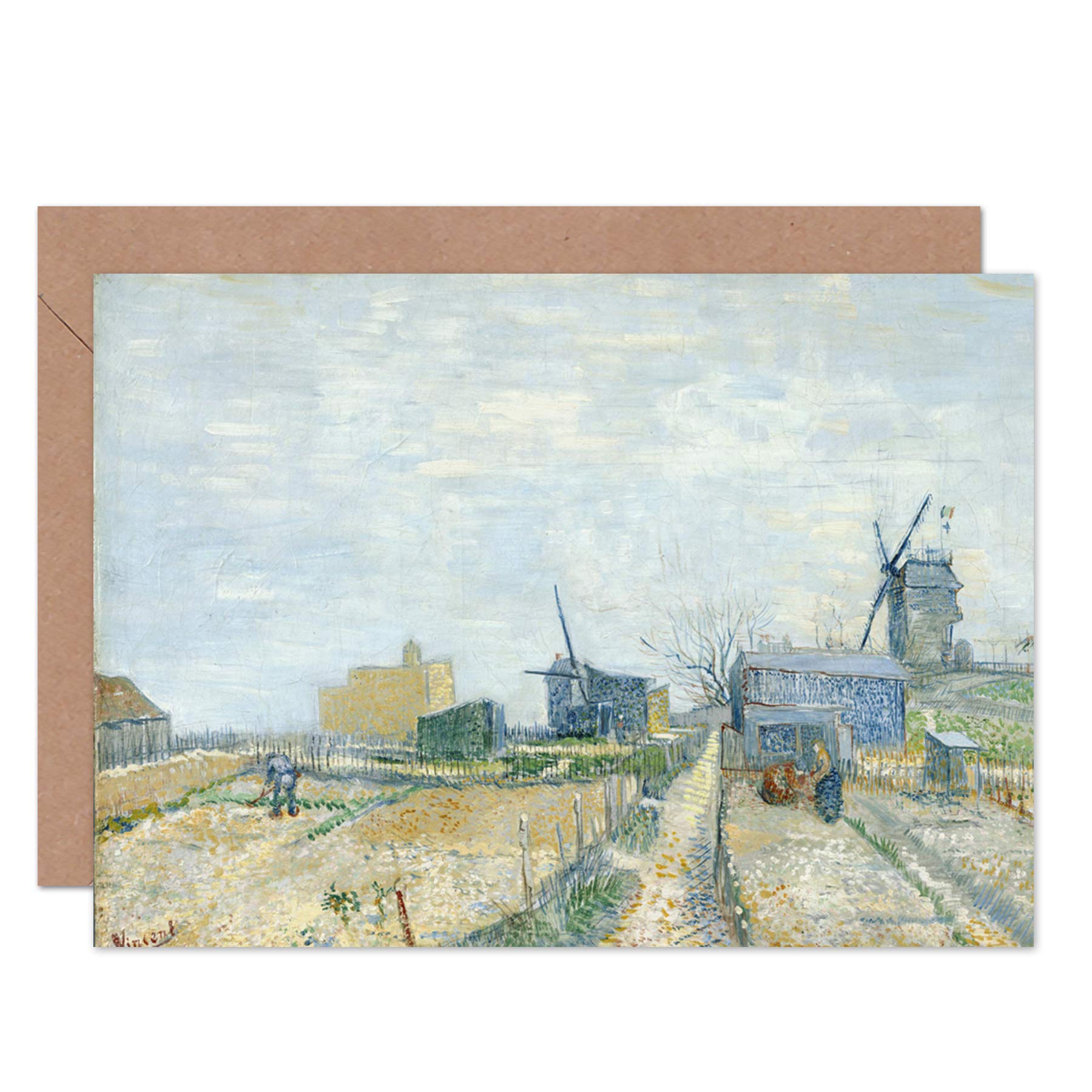 Artery8 Van Gogh Montmartre Windmills Allotments Art Card