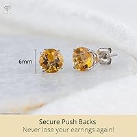 Vista 3 de Aretes redondos de oro amarillo de 10 k con corte de tablero de ajedrez (0.236 in) por MAX + STONE