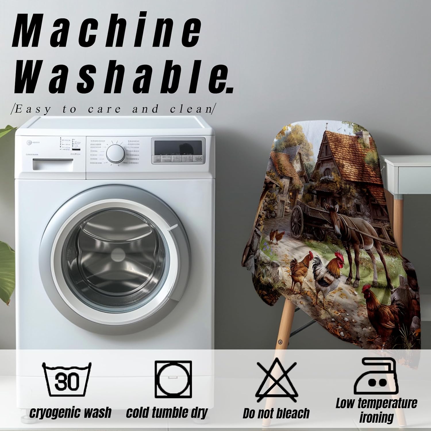 Donkey and Chicken Blanket Gifts for Women Rustic Farmhouse Animal Flannel Throw Blankets for Bedding Couch Soft Lightweight Warm Cozy Throws Decor 50x60in - Image 5