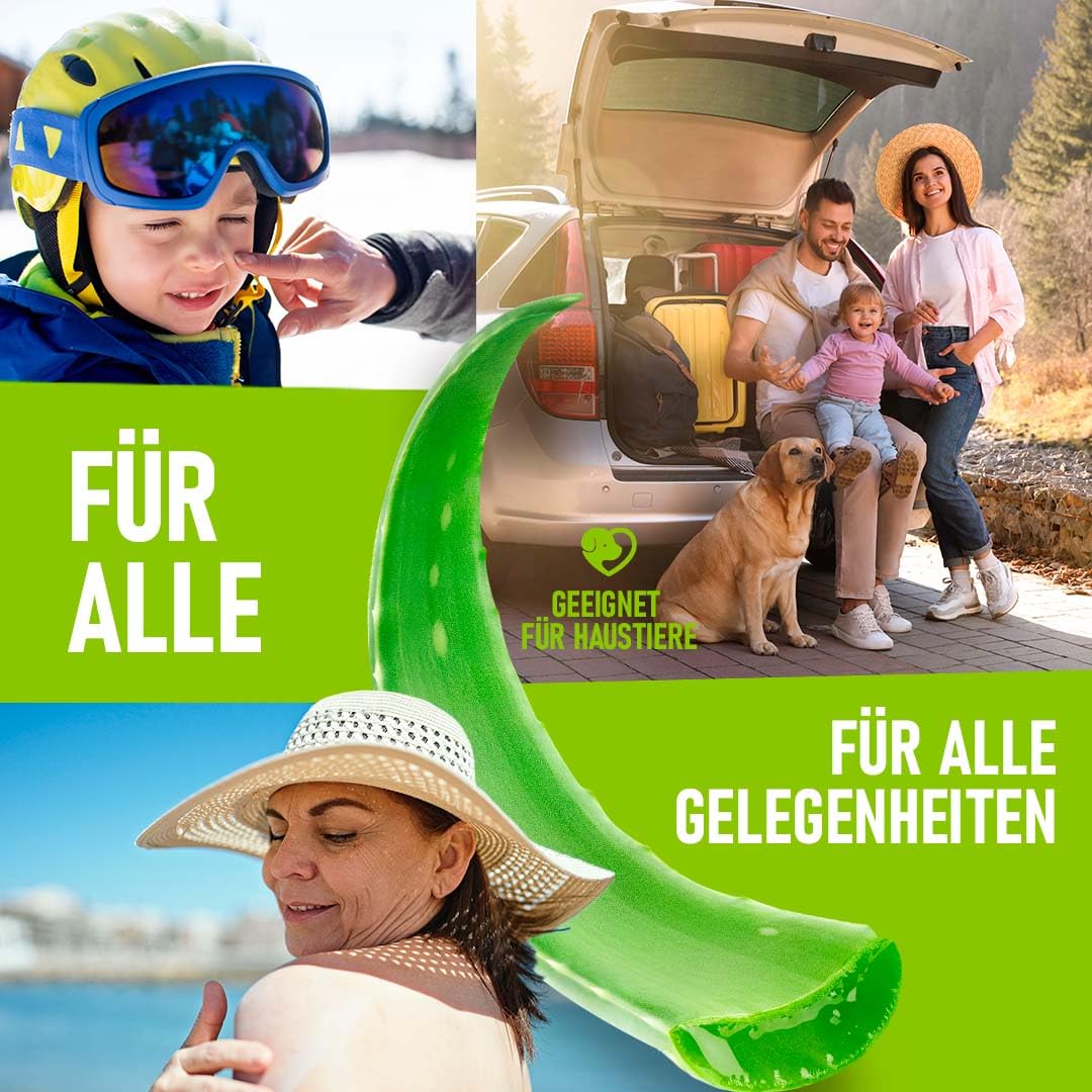 Gel de Aloe Vera für Haut- und Haarpflege: Körper Lotion, After Sun, After Shave, Bart Balsam, Haar Gel, Enthaarung und Rasur, Gesichtspflege Gel - 1000 ml 1 L