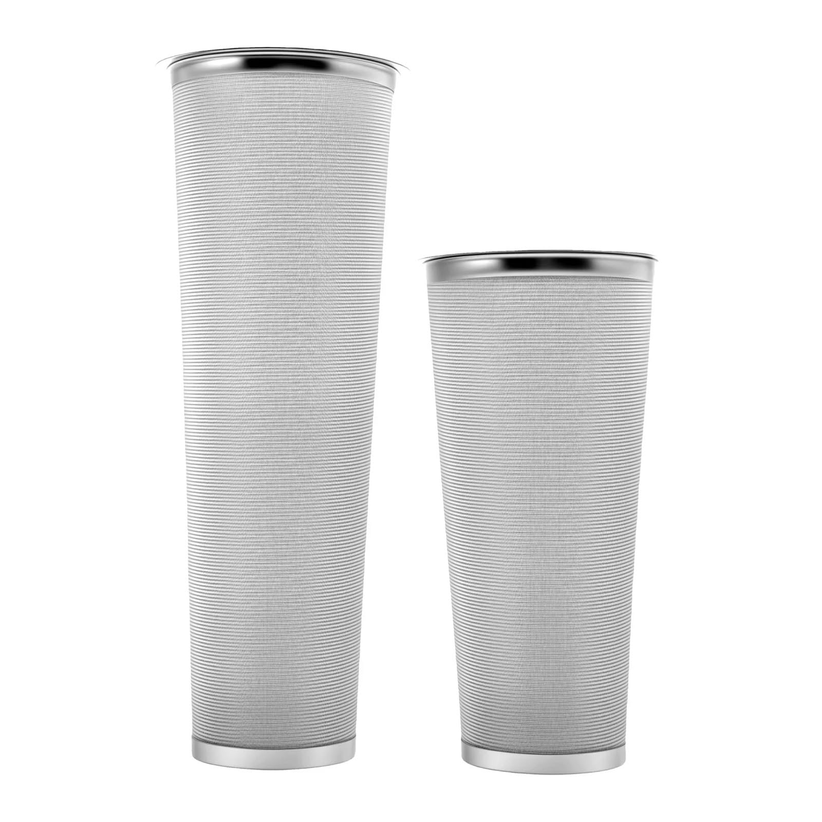 Filtri per caffè in Acciaio Inox, Filtro for infusore for caffè e tè Freddo in Acciaio Inossidabile, Confezione da 2, Argento, Diverse Misure