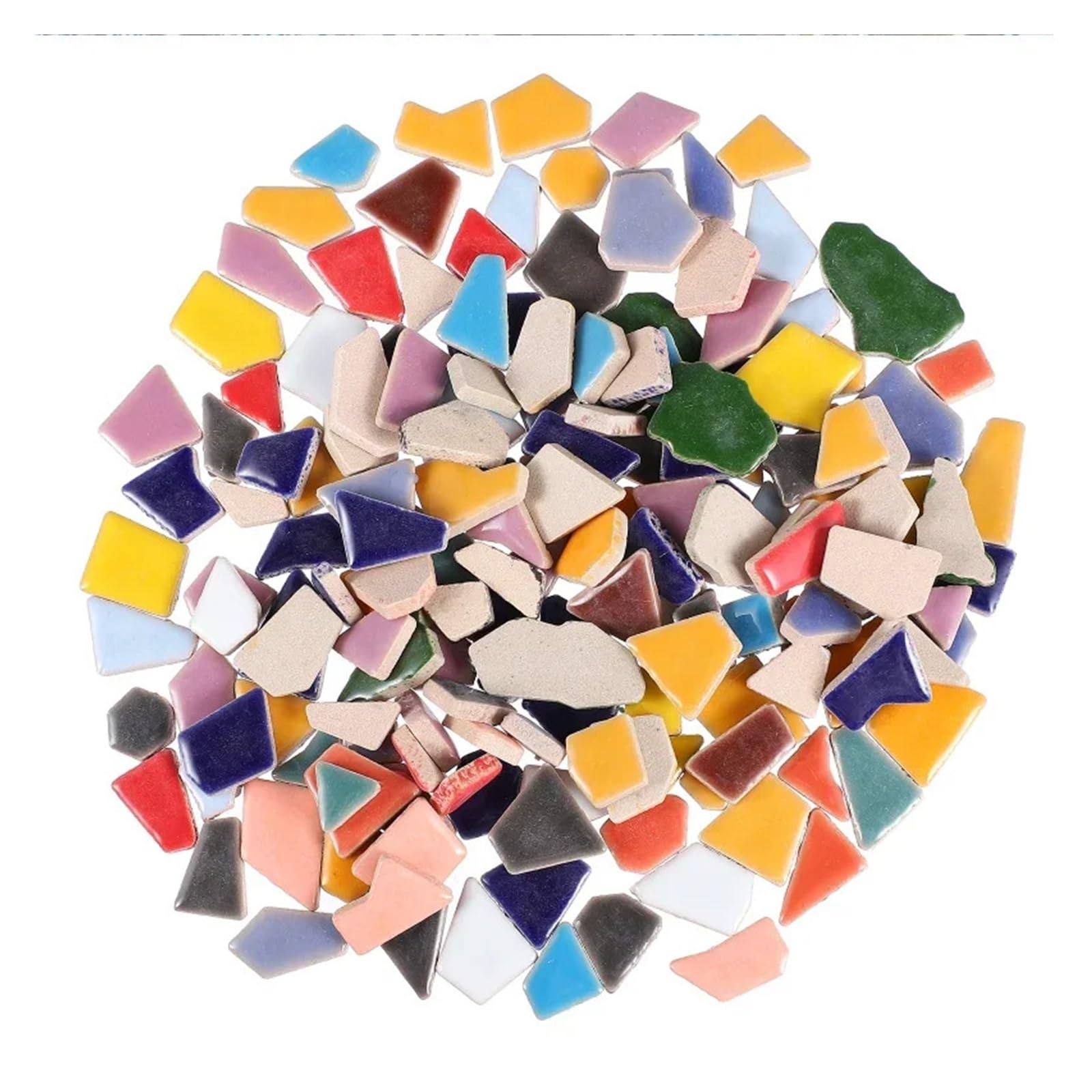 Sppeoukj 9 Colors Mixed 100G Porcelain Mosaic Tiles Diy Craft Ceramic Making Materials Hobby Pieces Bulk(9 Colors Mixed)