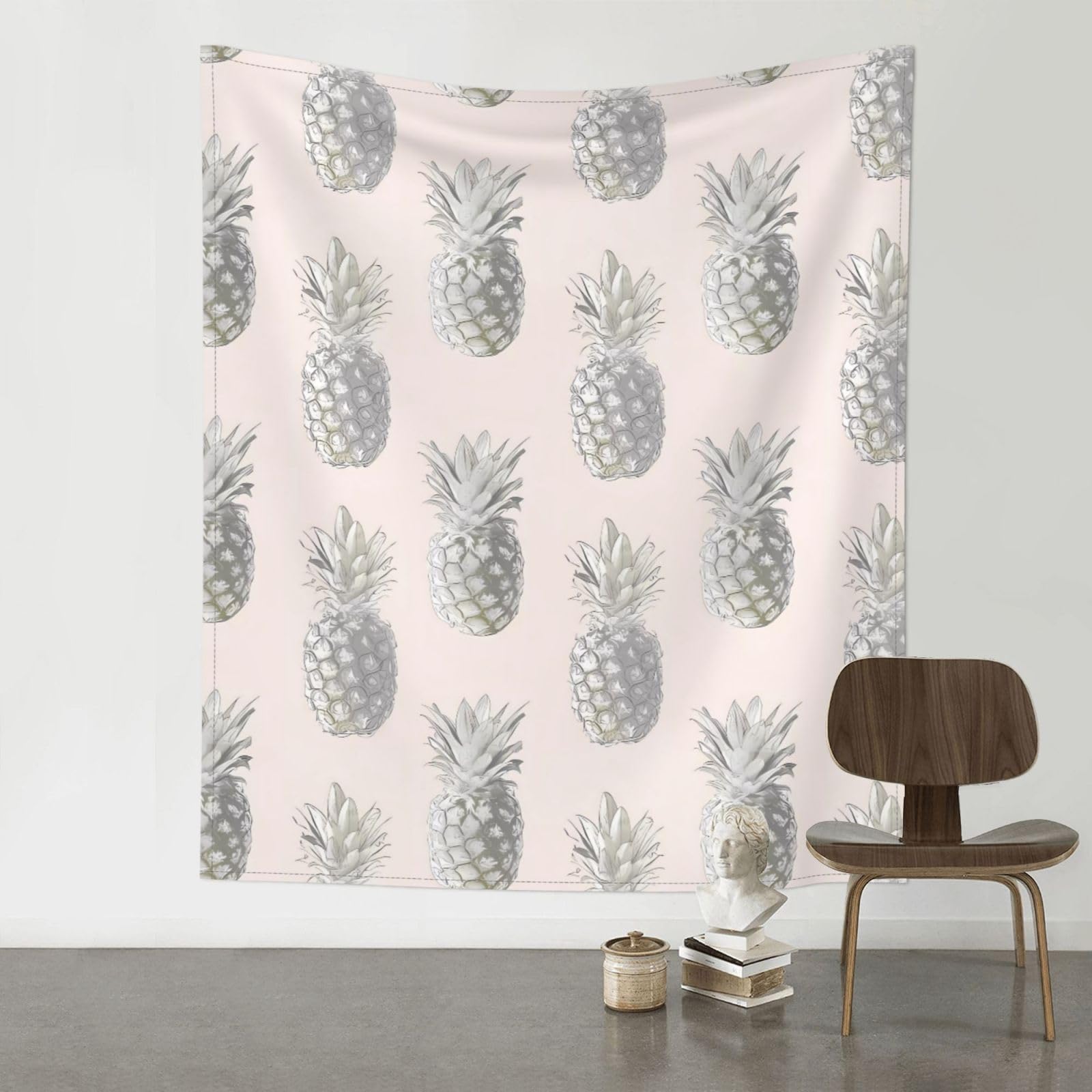 YYHWHJDE Lovely Pineapple Prints 60x51in Wall Tapestry – Boho Decor Throw Blanket for Bedroom, Dorm, Beach Cover, Picnic & More