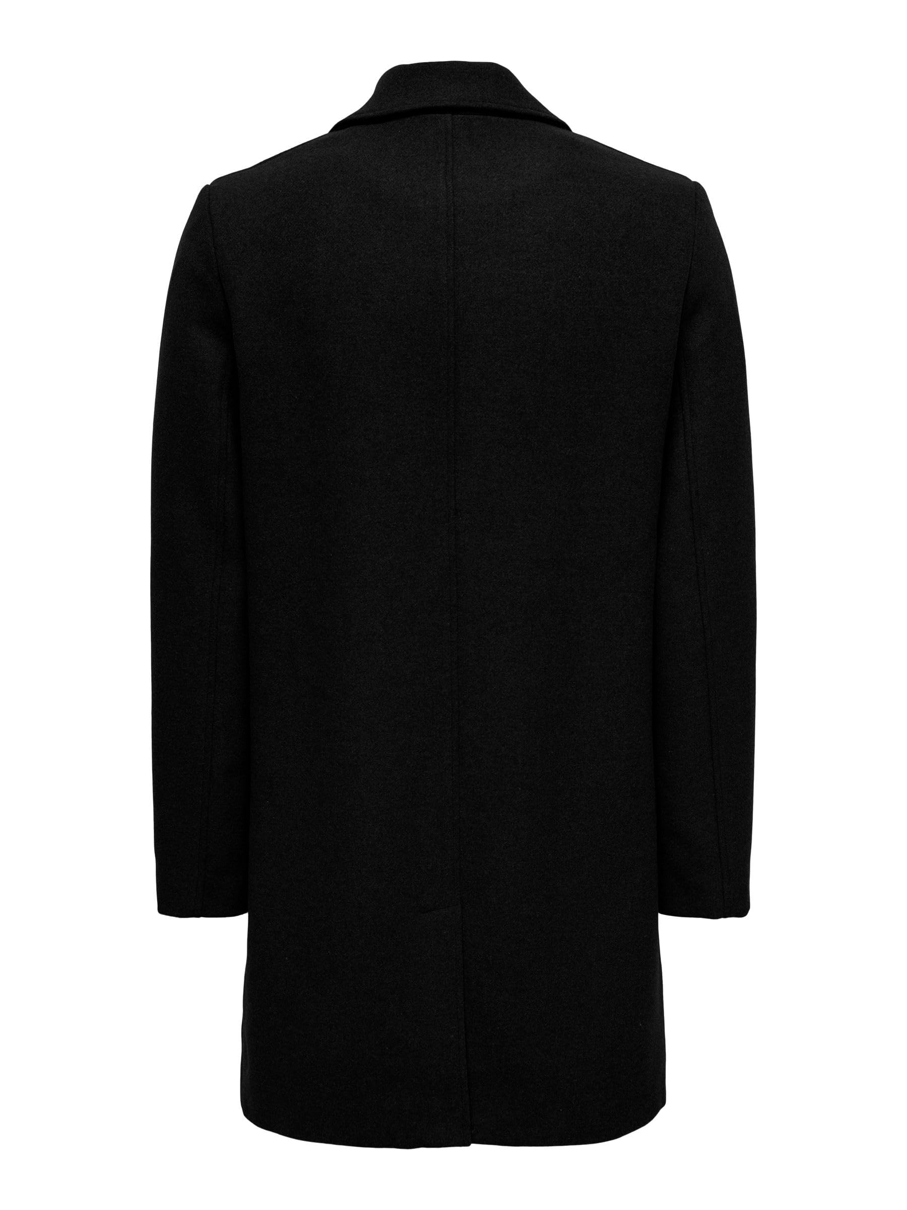 ONLY & SONS Onsmatthew Wool Coat OTW Noos męski płaszcz, czarny, M