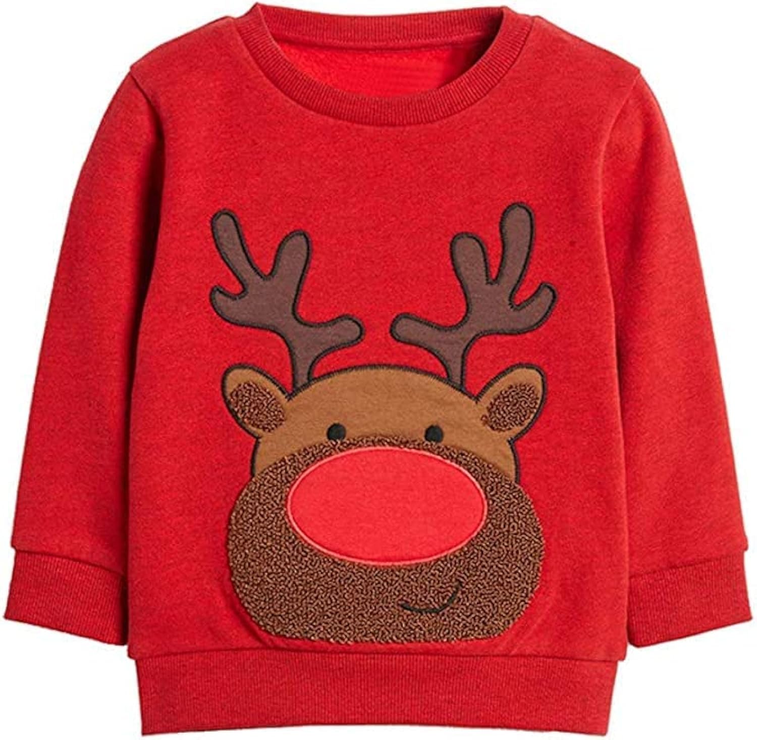 EULLA Boys Christmas Jumper Reindeer Sweatshirt Gift Kids Long Sleeve Dinosaur Tee Shirt Tops Crew Neck Pullover Hoodies Casual Outfit Clothes Age 1-7 Years