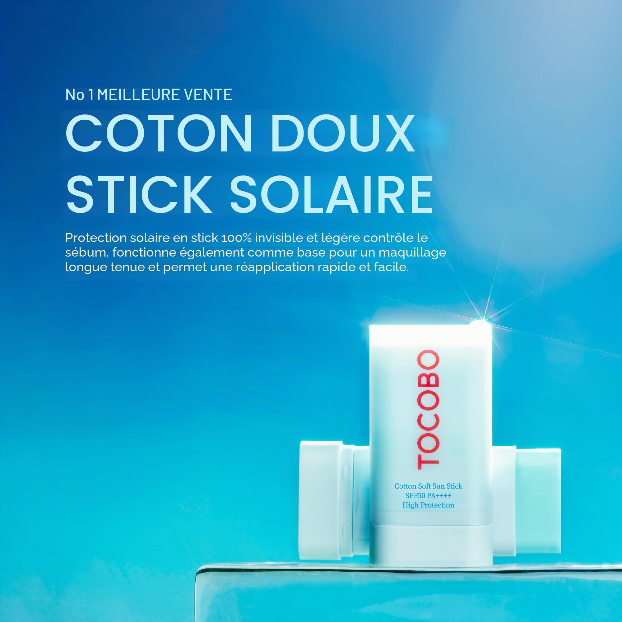 TOCOBO Cotton Soft Sun Stick SPF50+ PA++++ (3.5 g) (Lot de 2)