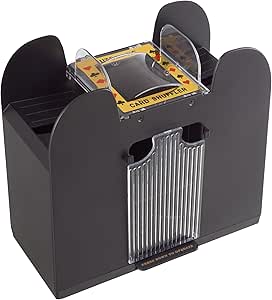 Automatic Card Shuffler - Battery-Operated 6-Deck Playing Card Dispenser - Game Night and Casino Accessories by Trademark Poker