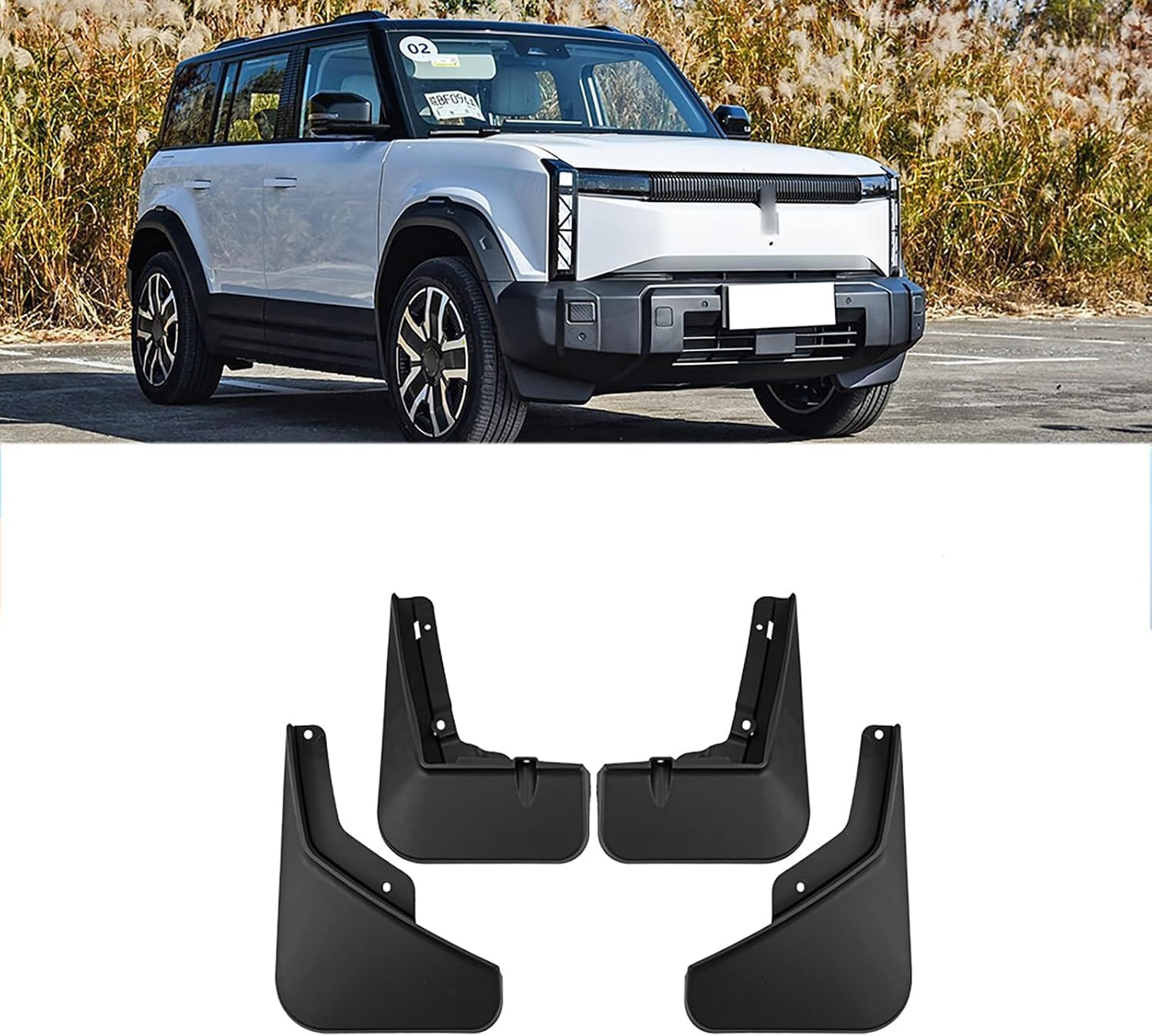 FengXH No-Drill Mudflaps for Jaecoo 6 2024, Bolt-On Kit, Road Legal