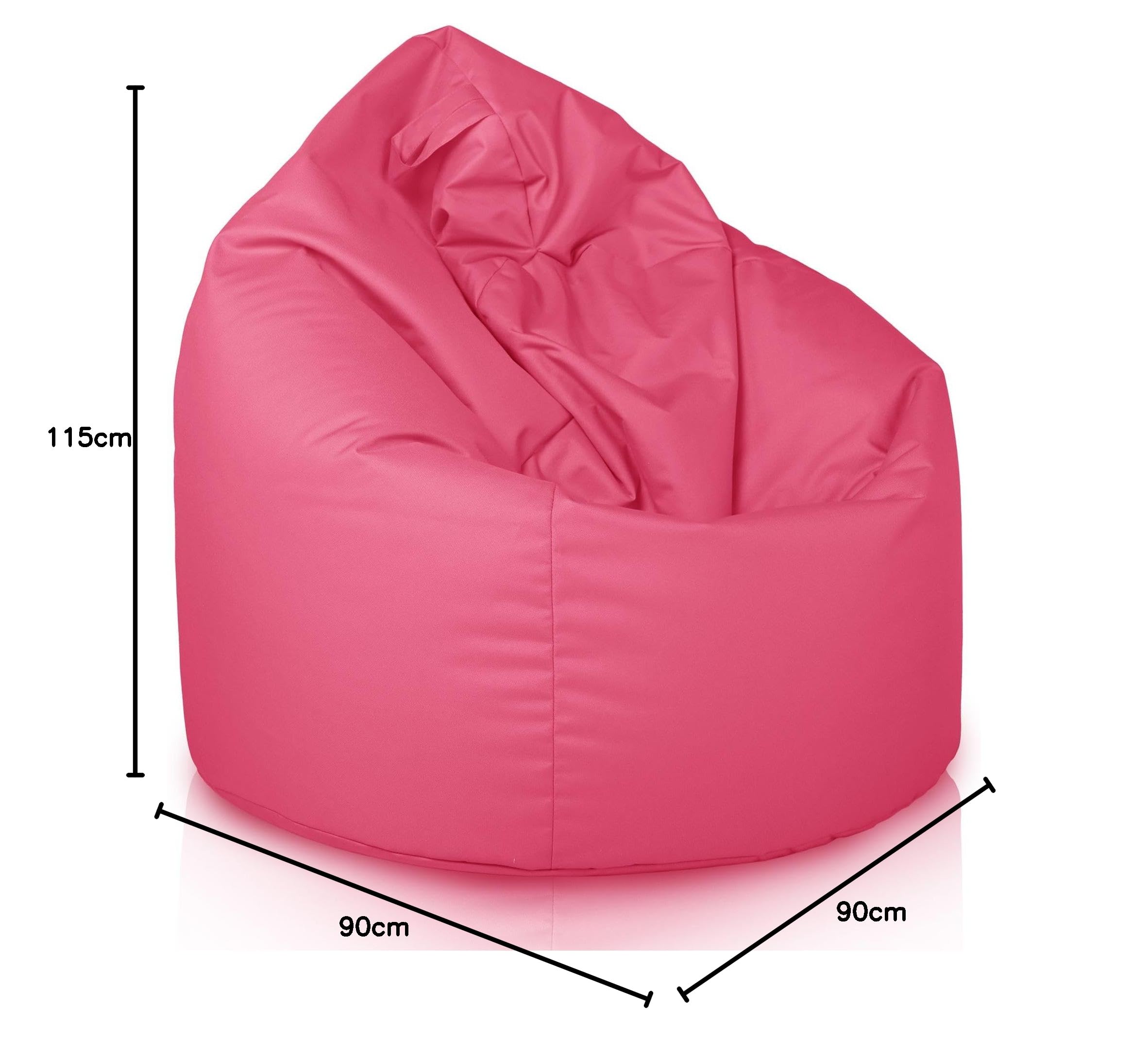 Sitzsack XL, Riesensitzsack, Sitzkissen, Indoor & Outdoor, Sitzsack Sessel für Kinder und Erwachsene, EPS Perlen Füllung, Abnehmbarer Bezug, Wasserdicht, Zertifiziert, Rosa