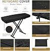 Funda para teclado de piano de 76 teclas para Yamaha MODX M M7 2025-presente, funda antipolvo impermeable para piano digital de Oxford 210D con recubrimiento plateado, cordón ajustable y bolsa de almacenamiento | ajuste de cobertura total, durabilidad reforzada, apariencia prolija, plegabilidad compacta y protección confiable para interiores 3