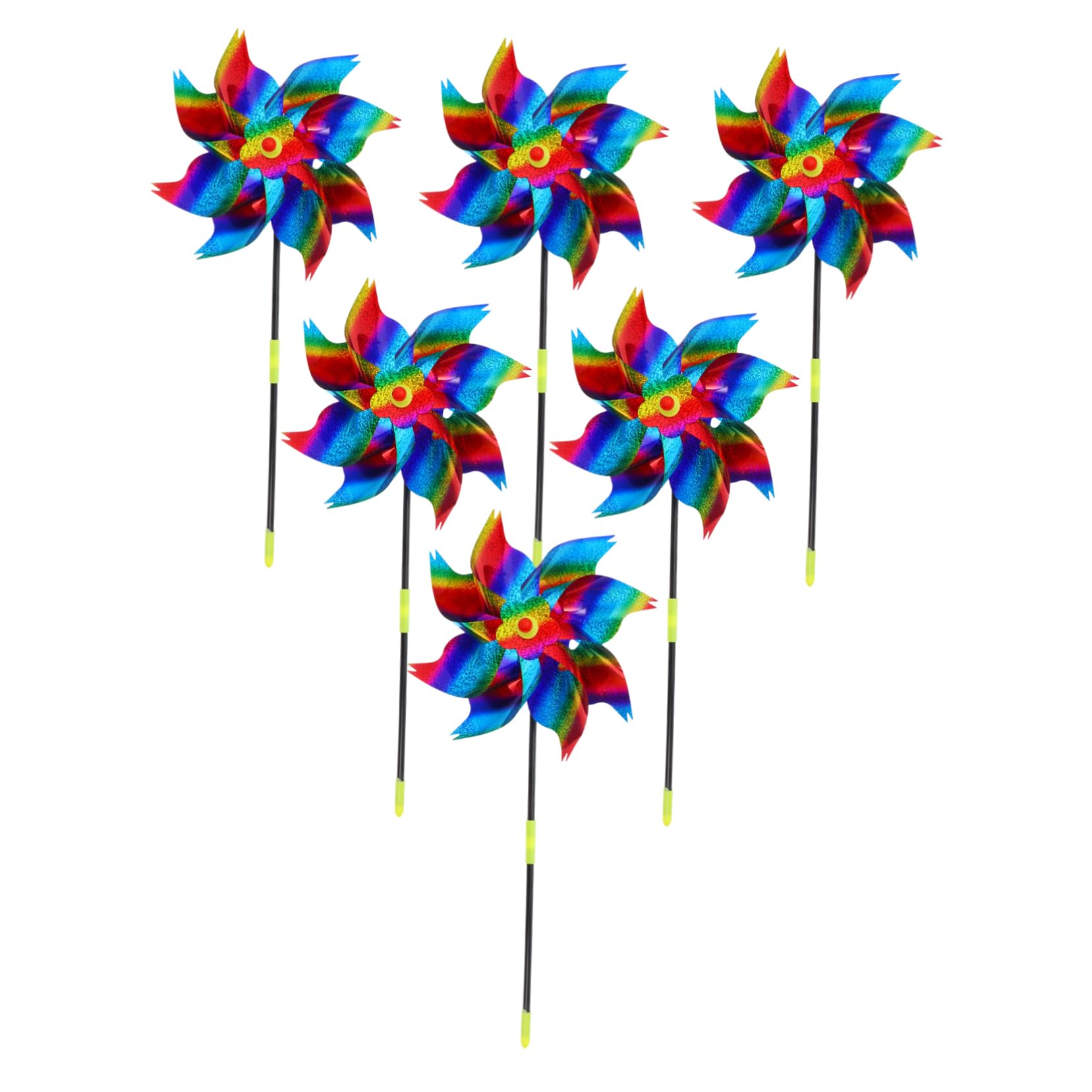 BESPORTBLE 6pezzi Girandola Rotante per Giardino e Cortile Mulino Vento Decorativo Girandole per Giardino Girandola da Design Riflettente Spaventapasseri per Uccelli Decorazione per Patio