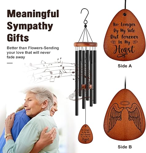 Miniatura 6 de DOUBA Campanillas de viento conmemorativas para la pérdida de un ser querido, regalos conmemorativos de duelo especiales y significativos
