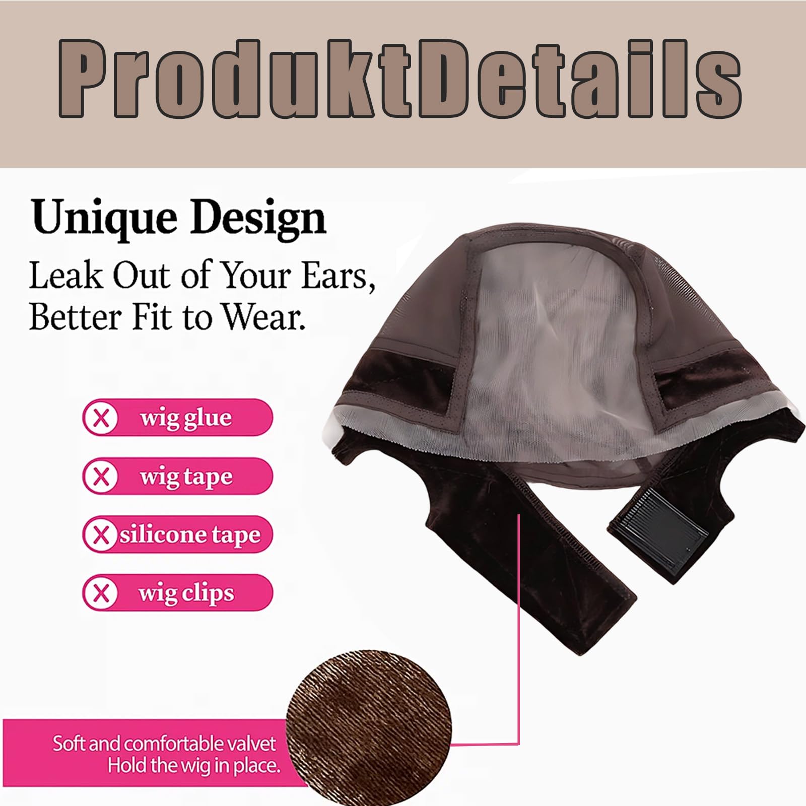 3Pcs Wig Grip Cap, Wig Caps to Hold Wig in Place, Wig Cap - Image 3
