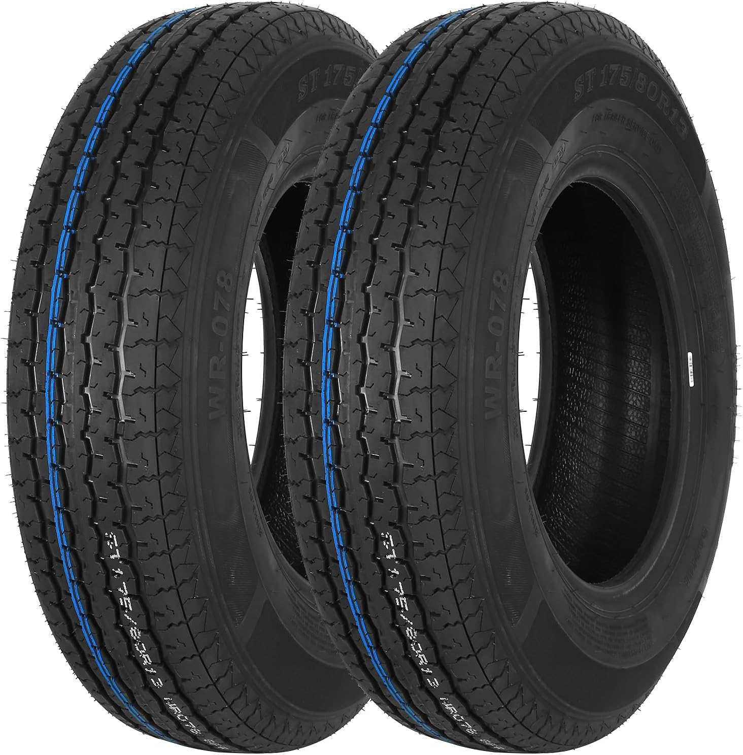 Set of 2 Hykolity Premium Trailer Tires ST 175/80R13 8 Ply Load Range D, 175/80/13 175 80 R13 Radial 97/93M