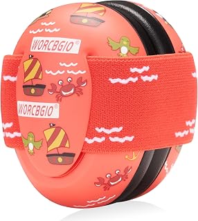 Infant Ear Protection Noise Cancelling Baby Ear Muffs, Toddler Hearing Protection with Adjustable Elastic Headband,Sailboat