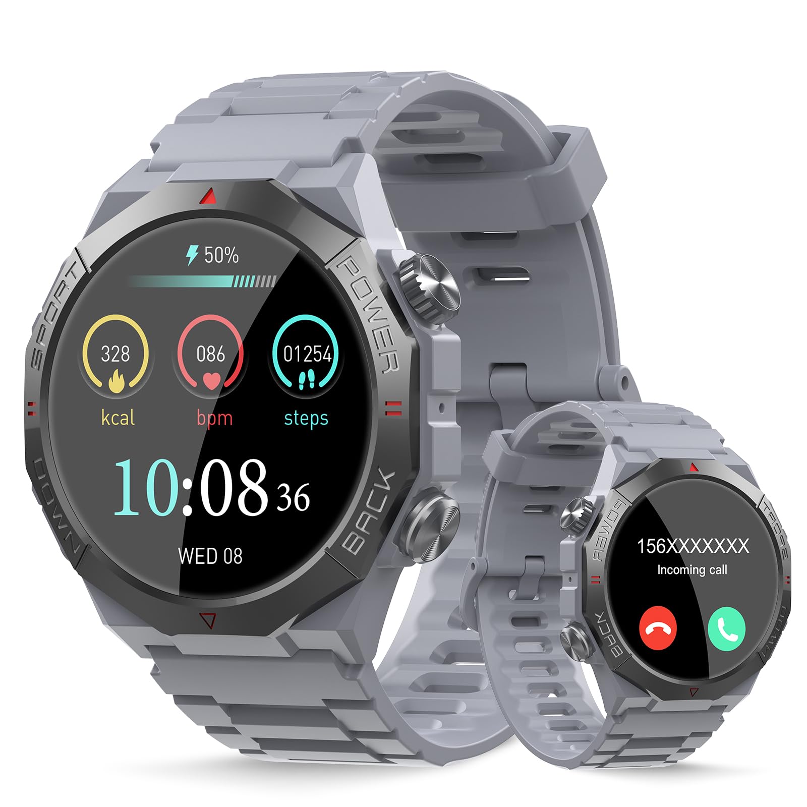 Soudorv 2026 Smartwatch Uomo, Nuovo 1,39'' Orologio Intelligente Fitness con Chiamate Bluetooth, Smart Watch Tracker 110+ Modalità Sportive per Cardiofrequenzimetro,SpO2, Smart Watch per Android