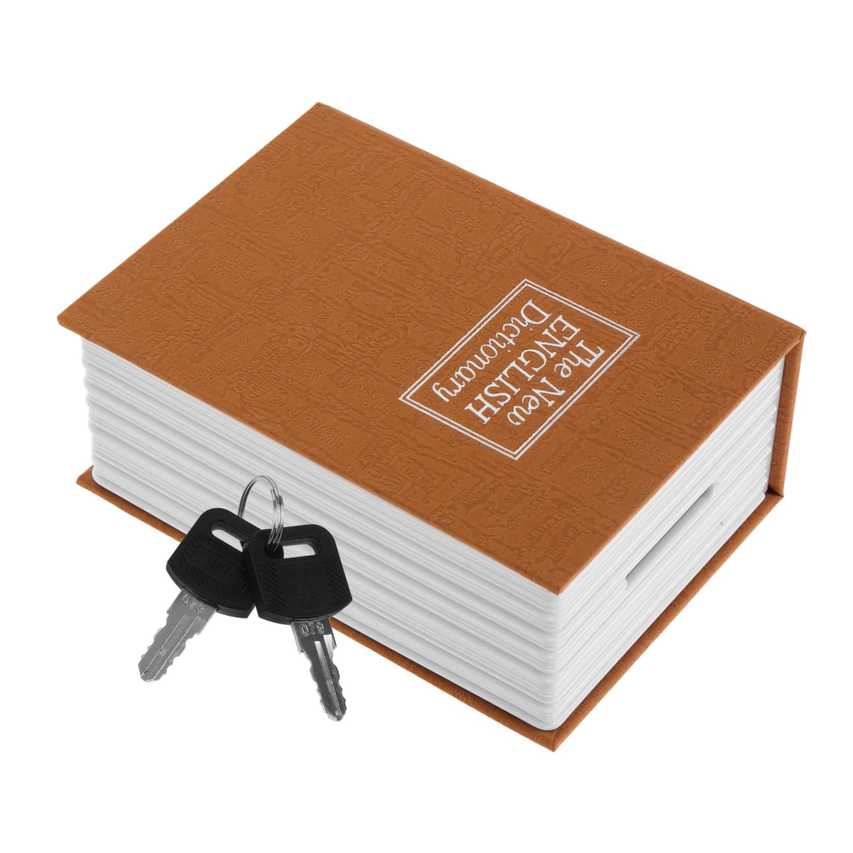 Operitacx 4 Piezas Caja fuerte para libros simulada libro falso hucha segura seguro alcancía con caja fuerte conformado llave Candado pequeño adorno portamonedas cajas de dinero el plastico