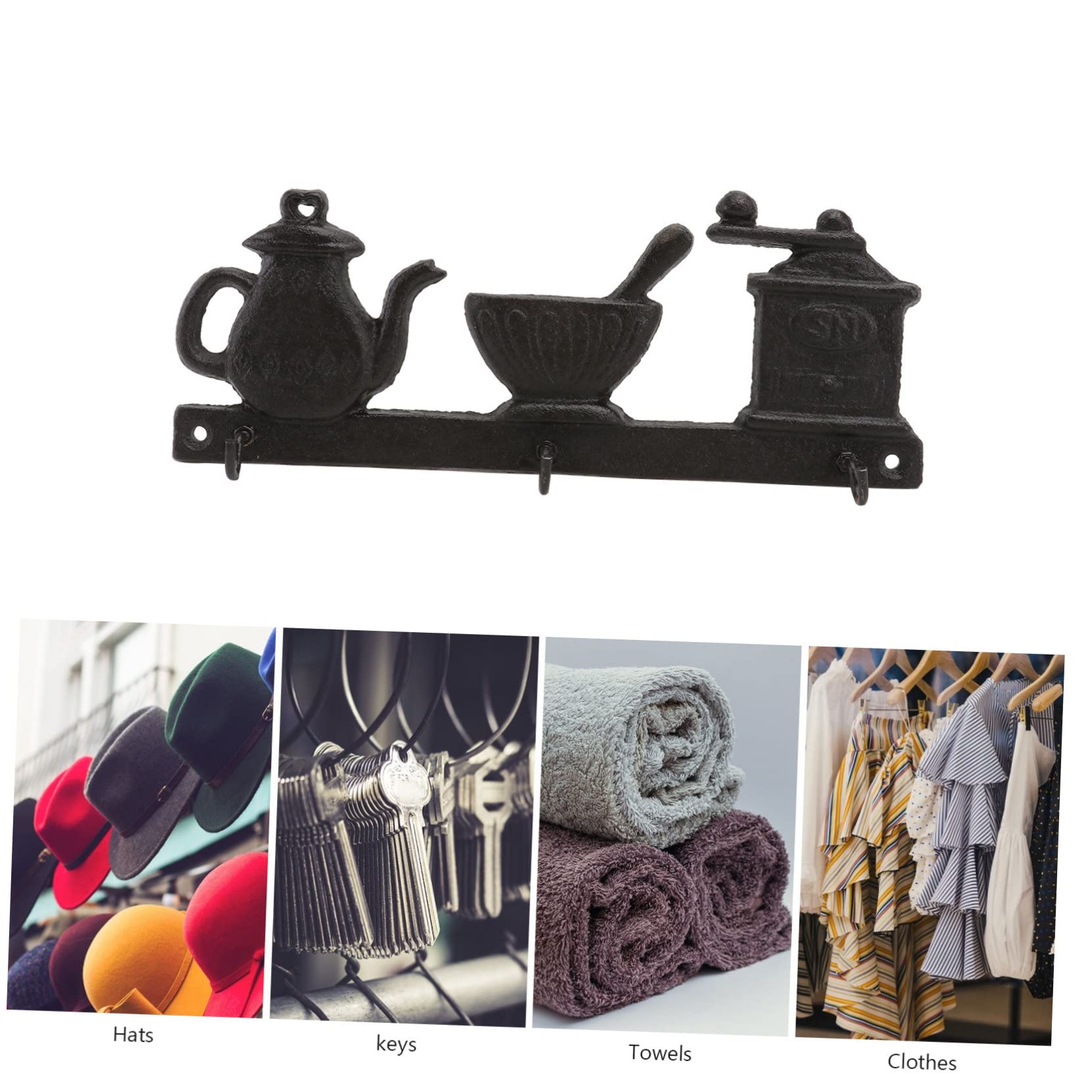 Cabilock Perchero Retro de Pared Gancho Estilo Tetera Creativo para Colgar para Entrada Dormitorio Baño Hogar