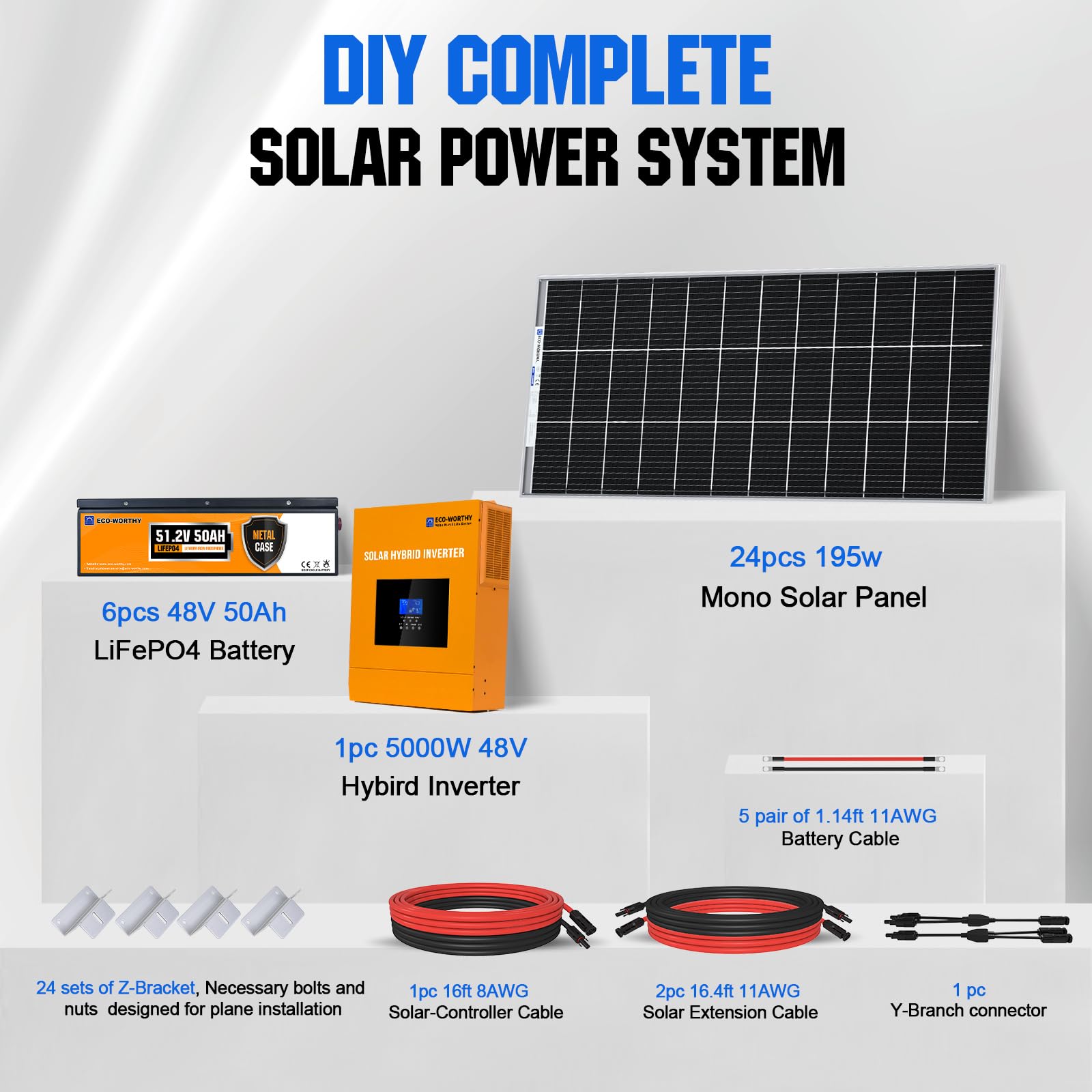 Eco Worthy 4680watt 21 5kwh 48v Off Grid Solar System | Desertcart INDIA