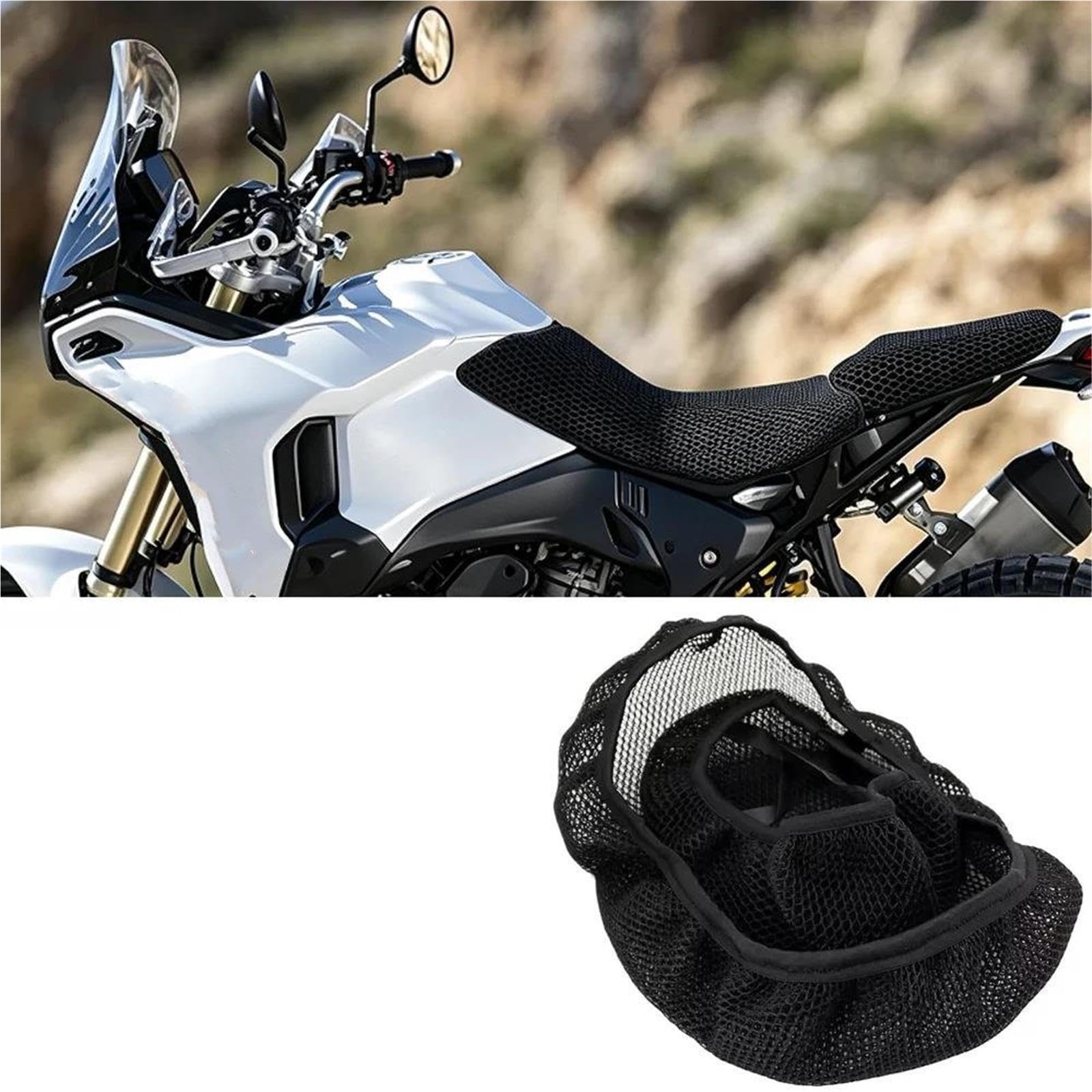 Generico Coprisedile Per Moto Per DUCATI Per DESSERT X V2 Per DESSERTX 2026 | Cuscino per flusso d'aria traspirante Sella resistente al sole