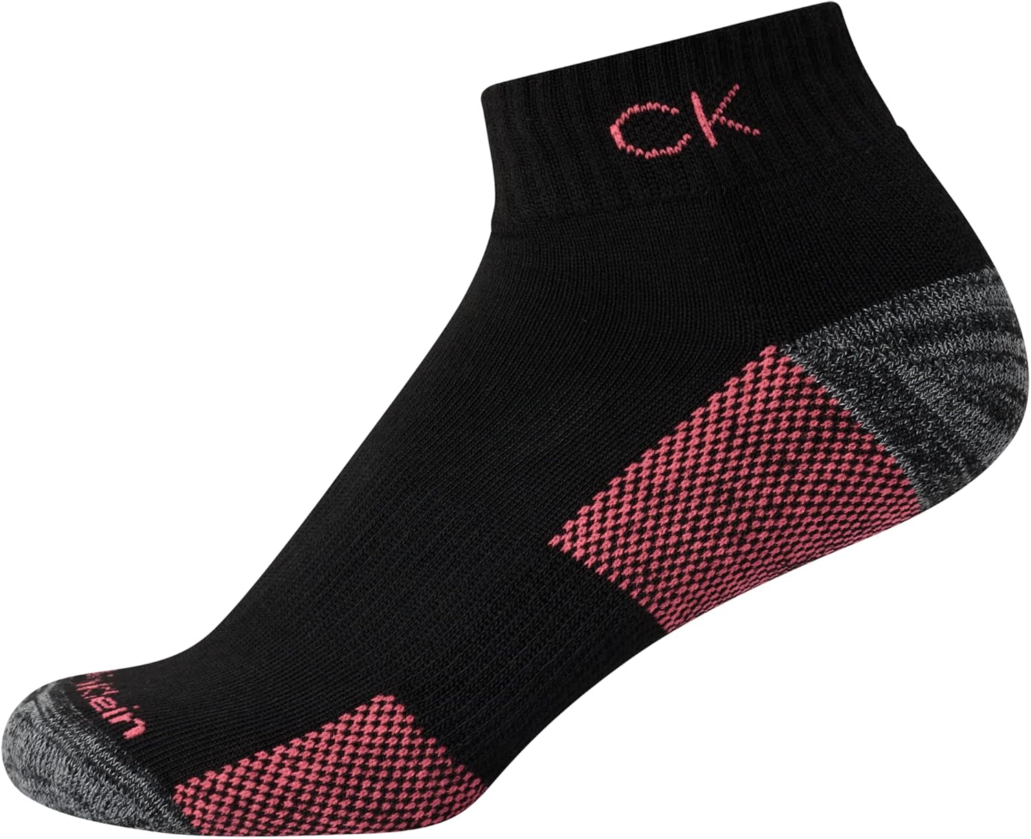 Calvin Klein Womens Quarter Socks - 12 Pack Breathable Cushioned Athletic Ankle Socks for Women for Running and Workout