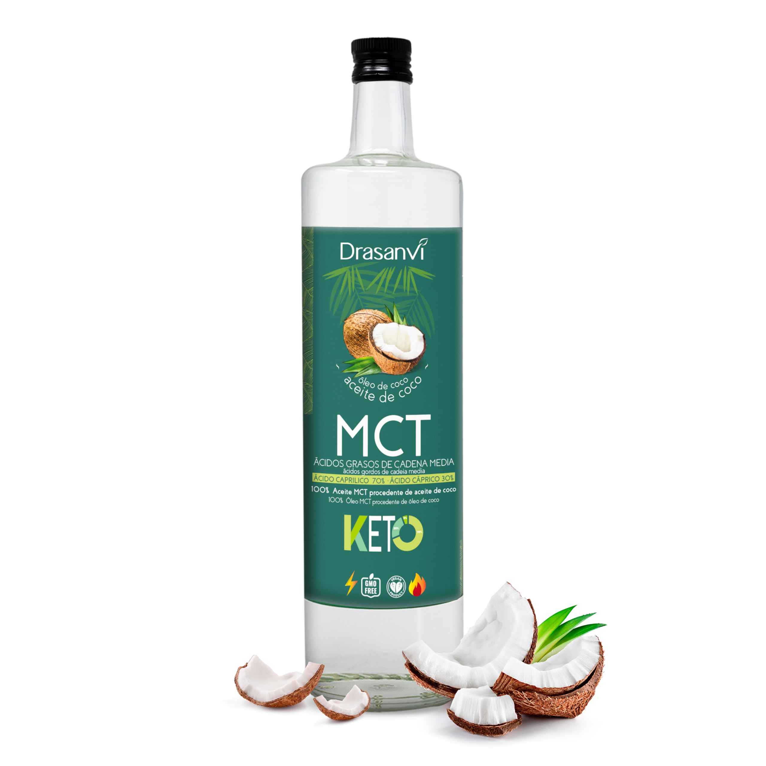 DRASANVI Aceite MCT Coco C8 PURO| 100% Ácido Caprílico | Rápida fuente de energía de fácil absorción | Ayuda en la pérdida de peso | Saciante y de fácil — view 8