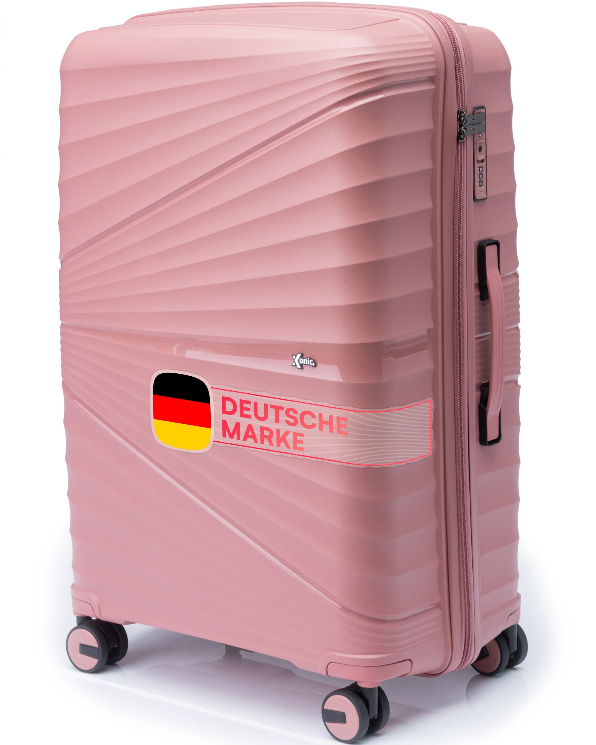 Xonic® Hartschalenkoffer Serie aus Polypropylen mit 360° Doppelrollen & TSA-Schloss – Reisekoffer in verschiedenen Größen & Farben