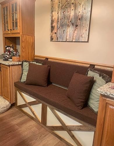 Miniatura 7 de SINCERE Cojín de asiento de banco personalizado para muebles de interior, cojín de banco de vestíbulo, juego de cojines para rincón de ventana,