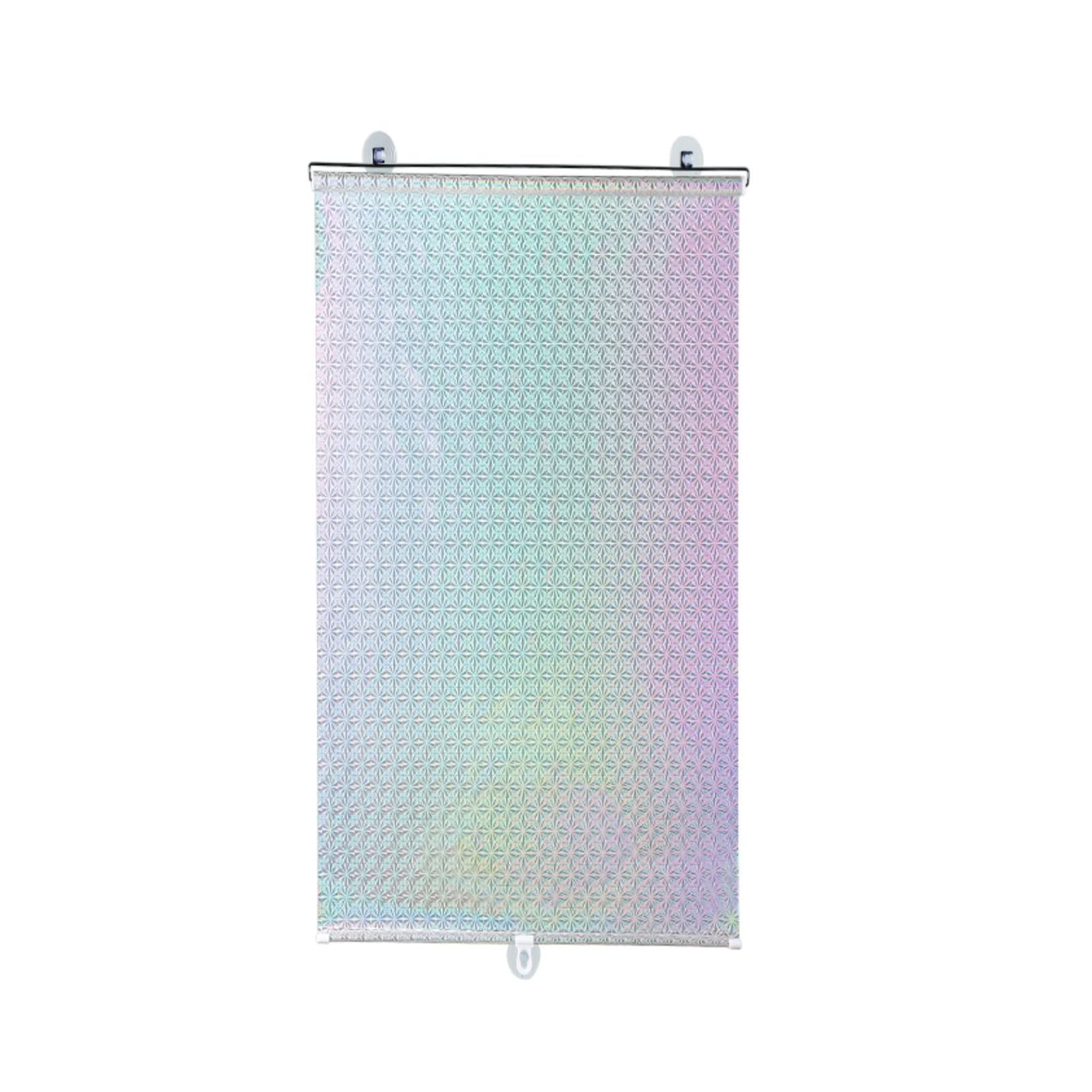 Fengshouu Silver1 Suction Cup Blackout Roller Blinds,Punch-Free Retractable Balcony Sun Shade,Sunscreen Insulation Shading Curtain Window Blind Kitchen Office Car Privacy Screen (W68xh125cm(27X49in),)