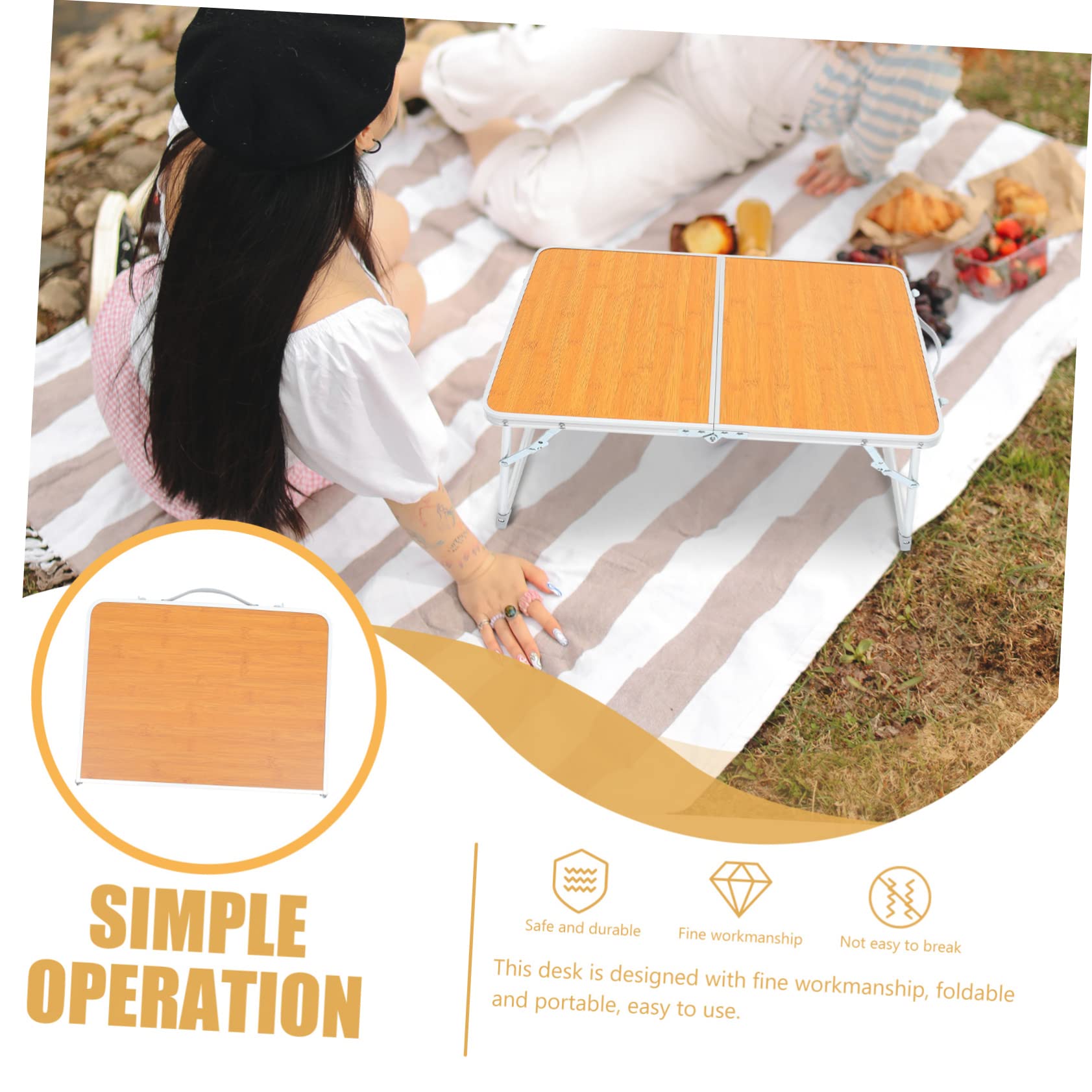 SEWACC Portable Foldable Camping Table Compact Design for Outdoor Picnics Bbqs and Home Use Space Saving Lightweight Wear Resistant Easy to Store