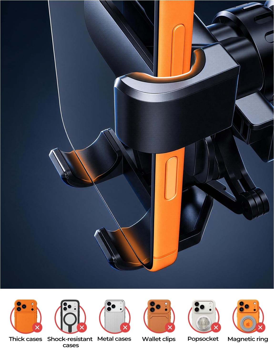 AINOPE Air Vent Phone Mount for Car [Drop-in Grip]Gravity Phone Holder for Car Vent Phone Mount for iPhone 18 Pro Max 17 16 15 Galaxy S26 S25, Universal Interior Accessories Gifts for Men Women, Black — Amazon image 7
