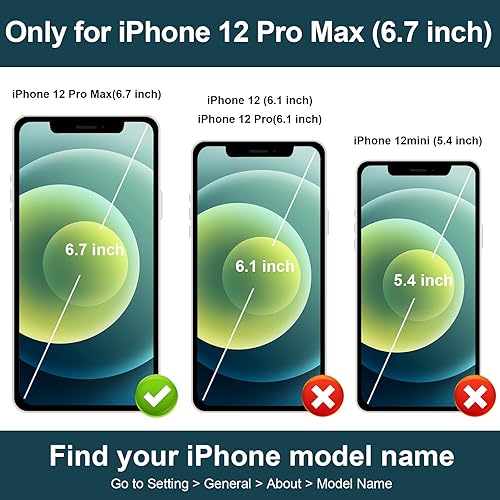 Miniatura 2 de Folosu Funda tipo cartera para iPhone 12 Pro Max con soporte para tarjetas, soporte de anillo de rotación de 360, función atril, bloqueo RFID, de