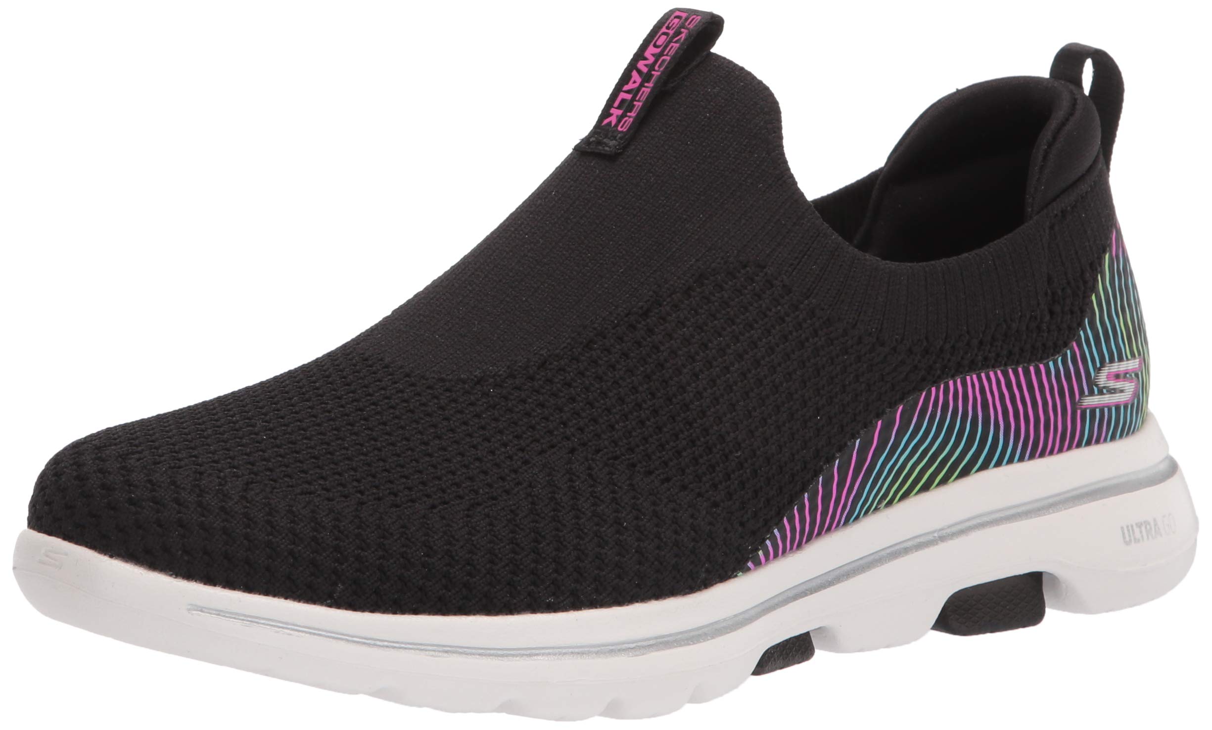Skechers Womens GO Walk 5 - Wind Circle Black/Multi Sneaker - 3 UK (124240) (B08GH33DV6) Amazon Price History, Amazon Price Tracker