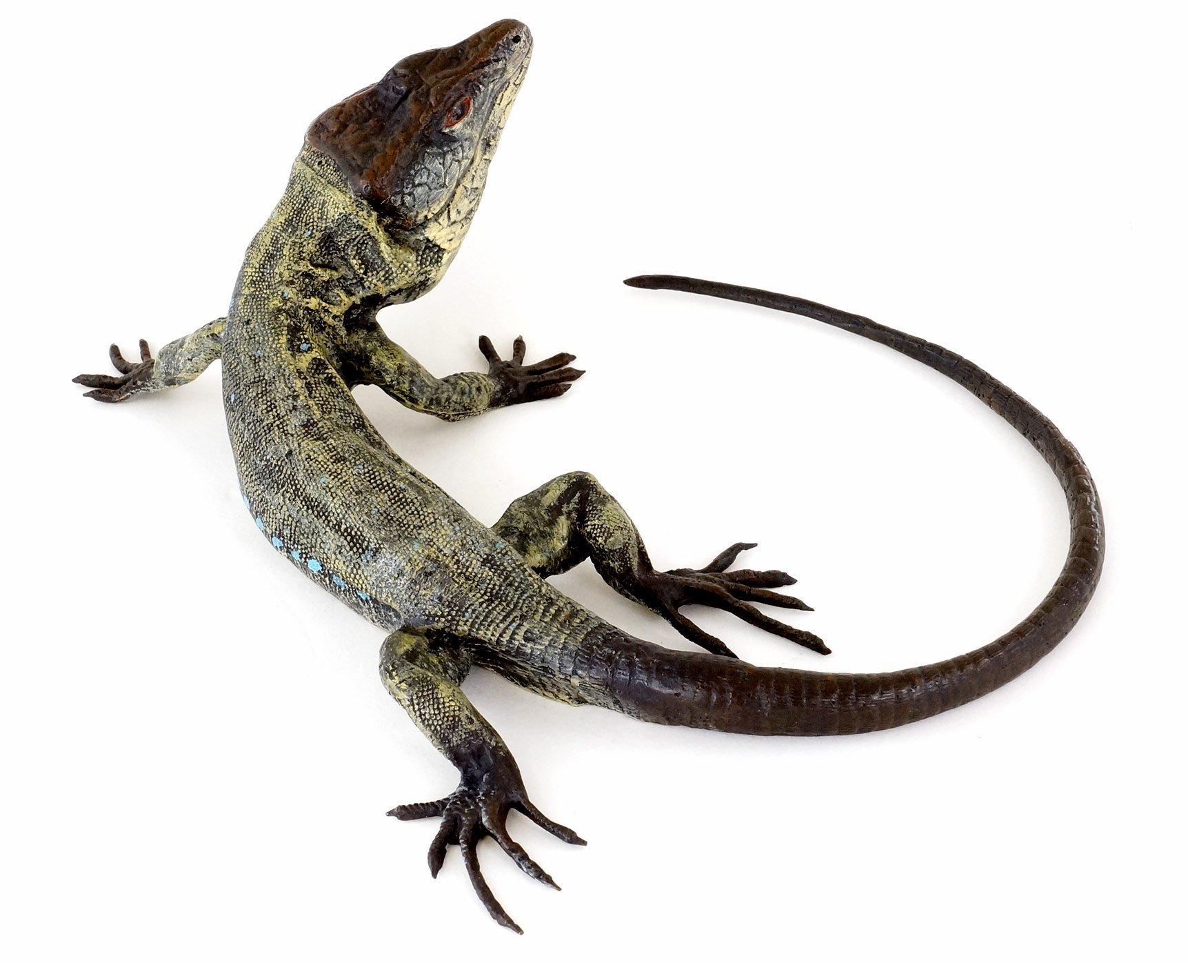 Kunst & Ambiente - Bronze viennois - lézard - Iguane - Reptile - Figurine Animale Authentique - Peinte à la Main - Figurine décorative - Vienne - Figurine - Sculpture - décoration