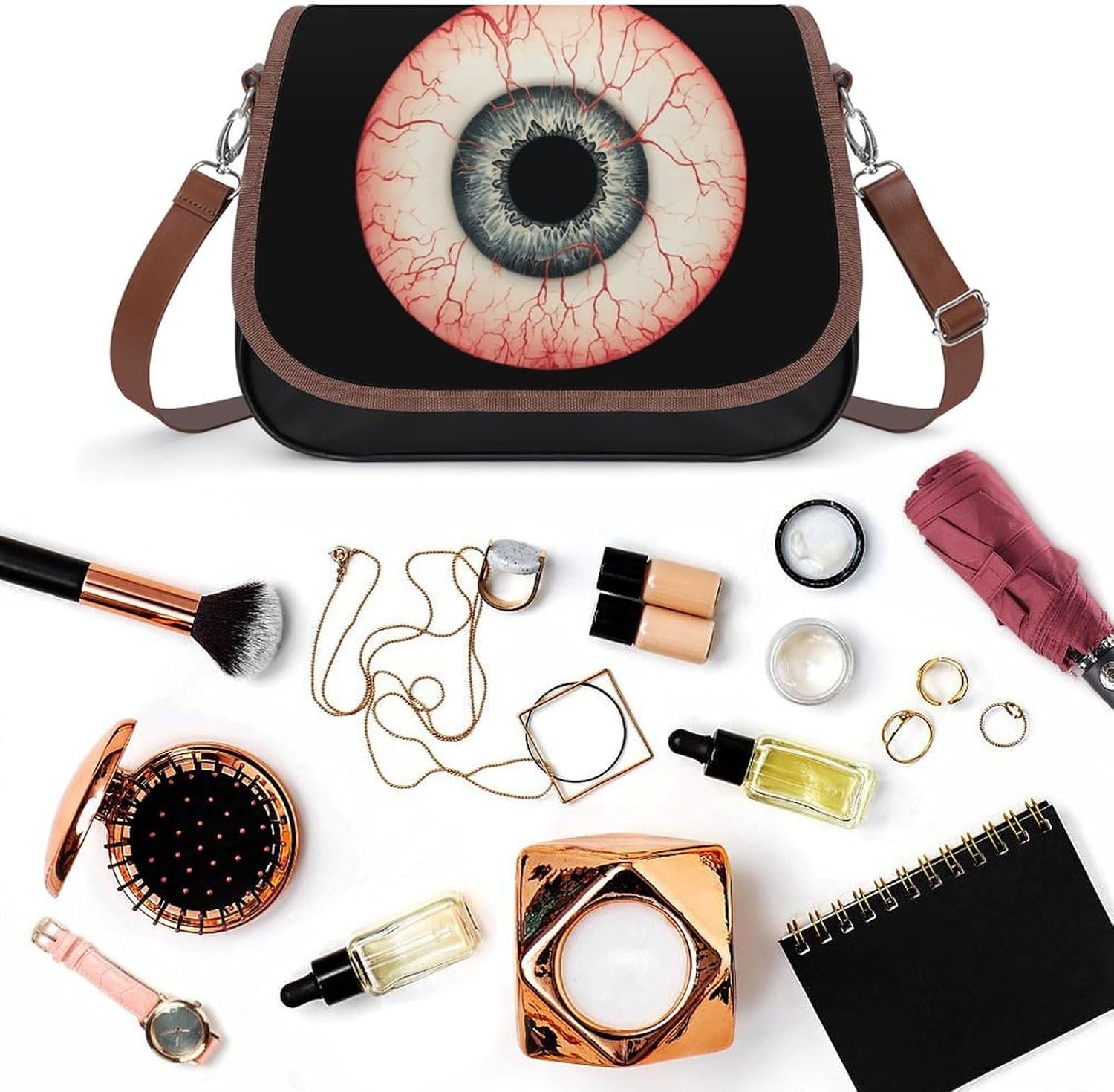 Red Eyeball Shoulder Bags for Women Tote Handbag Clutch Purse Messenger Bag