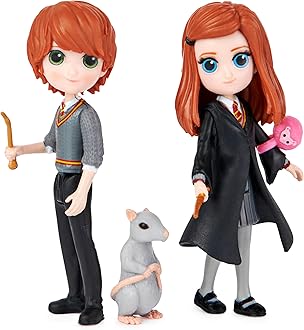 Harry Potter, Magical Minis Ron and Ginny Weasley Friendship Set with 2 Creatures, Kids Toys for Ages 5 and up