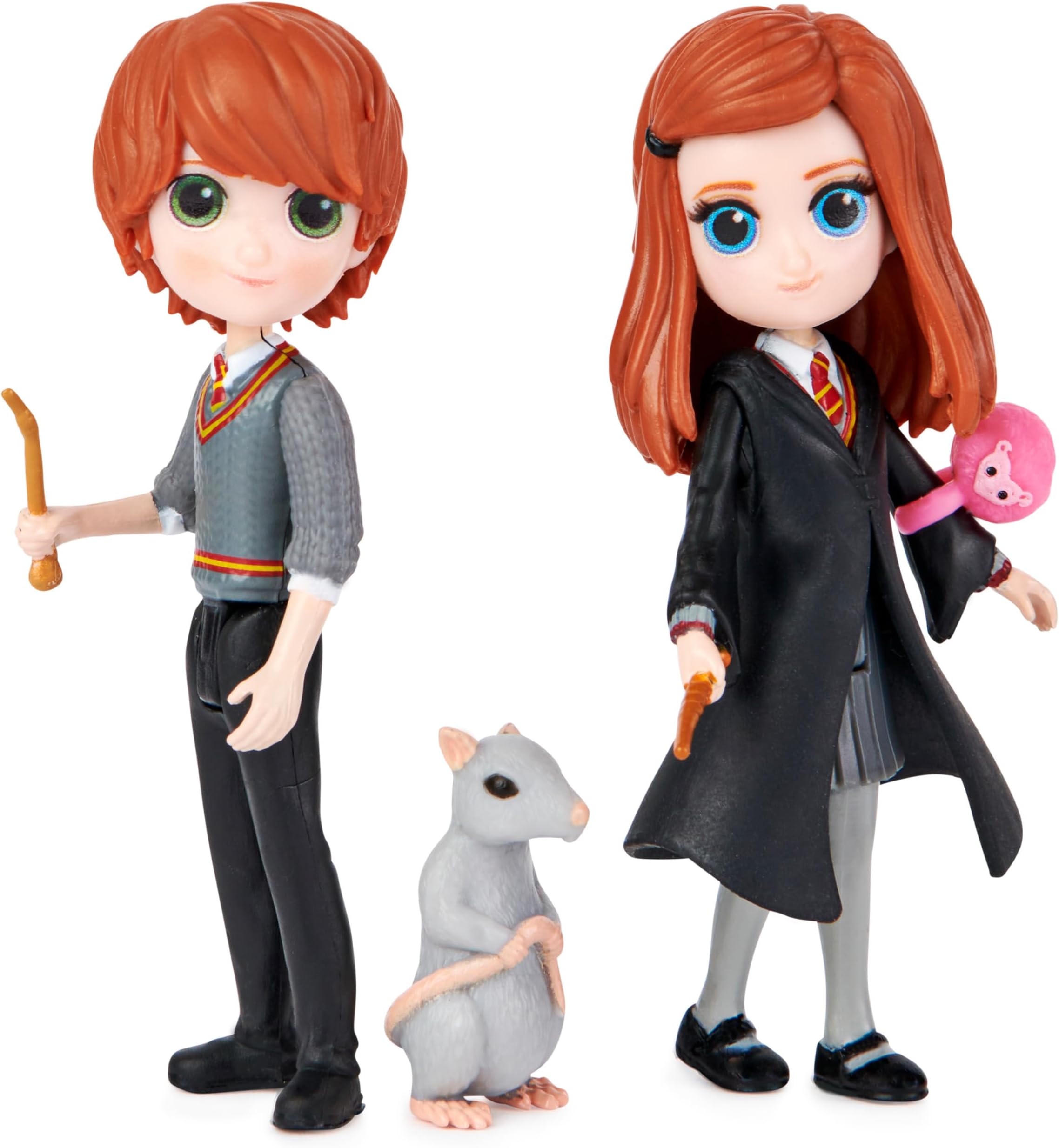 Harry Potter Friends Playset with Ron Weasley and Ginny Weasley Collectible Figures, Toy for Children from 5 Years, Fan Item