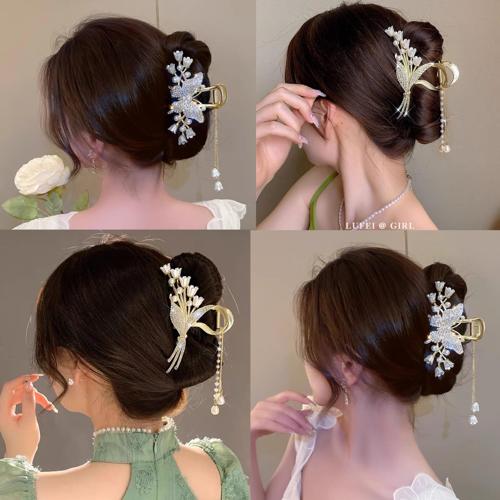 Set Da 152 Fermagli E Elastici Per Capelli Bambina – Accessori Con Fiori E Farfalle – Ideale Per Compleanni E Uso Quotidiano - 2
