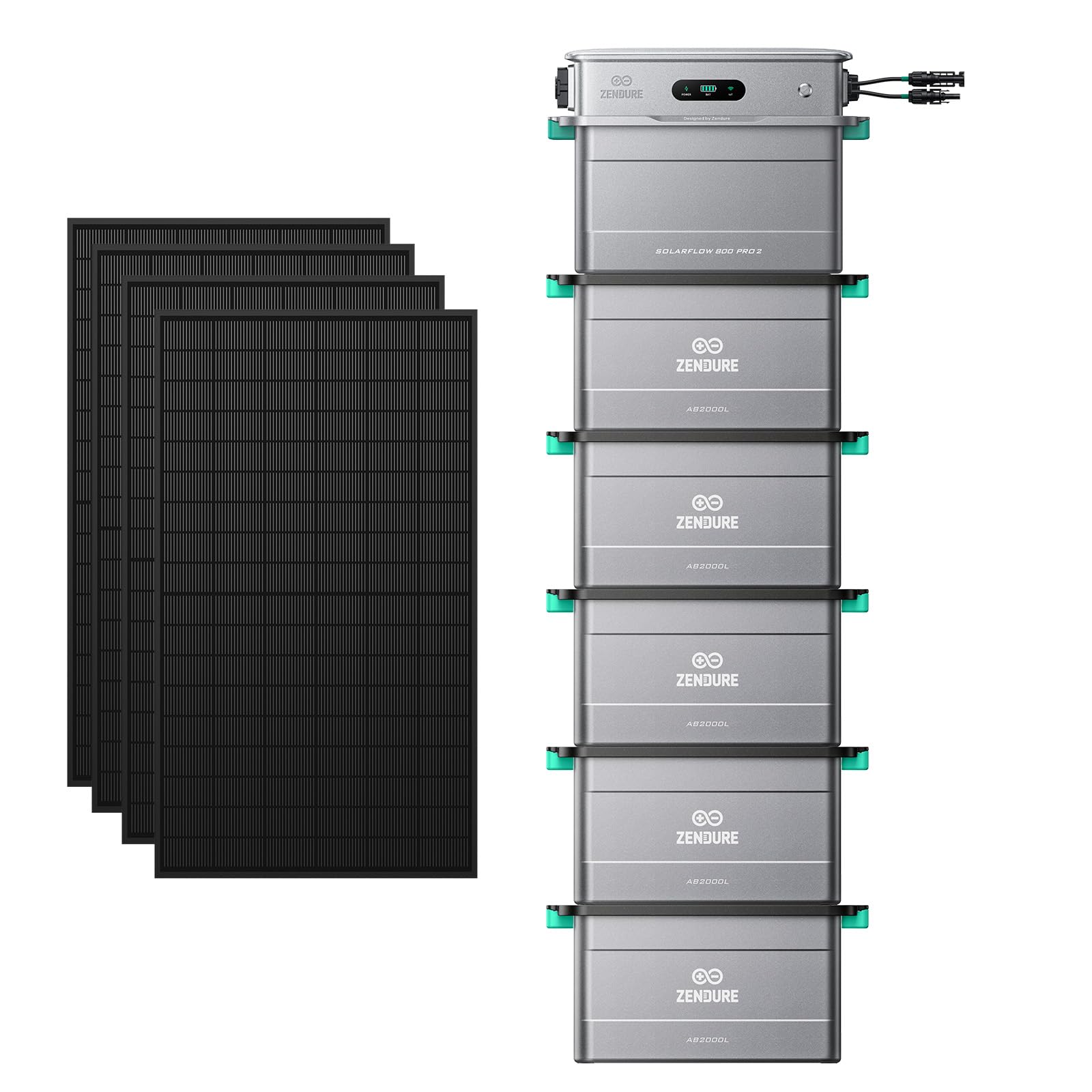 Zendure SF800 Pro 2 Balkonkraftwerk + 5 AB2000L Akkus + 4 450W Solarpanels