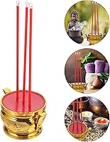 Vista 7 de NUOBESTY Lámpara de vela budista LED eléctrica luz decorativa quemador de incienso soporte budista templo budista Buddha suministros candelabros