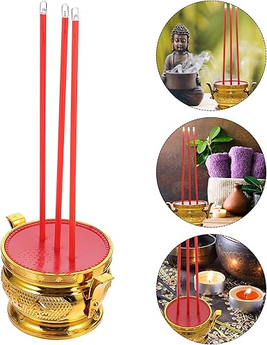 Miniatura 7 de NUOBESTY Lámpara de vela budista LED eléctrica luz decorativa quemador de incienso soporte budista templo budista Buddha suministros candelabros
