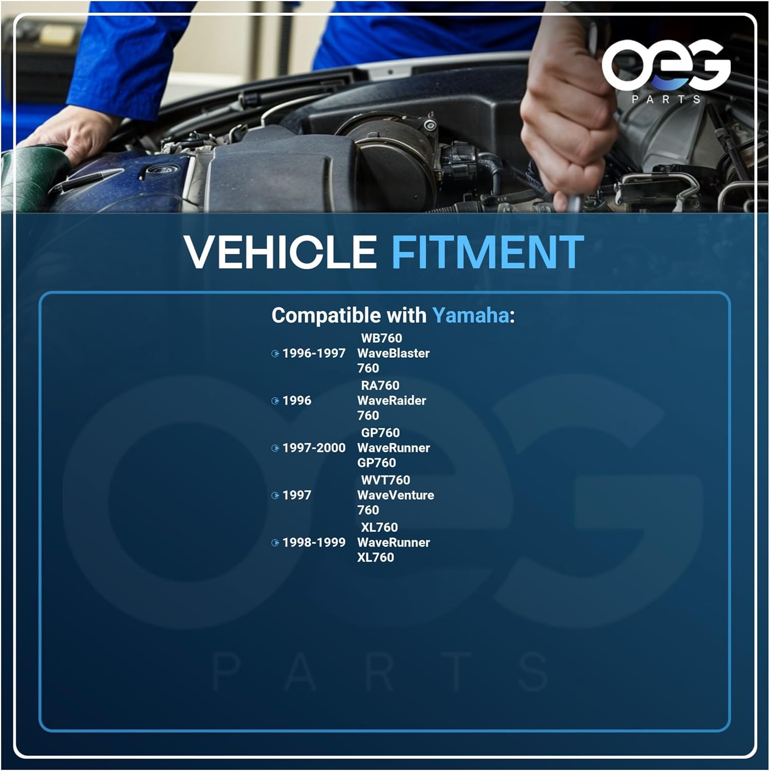 OEG Parts New Starter Compatible with 1996-2000 Yamaha 760 Wave Runner & Wave Blaster SM13-597, 64X818000000, 64X-81800-00-10, SMU0409, 41054083