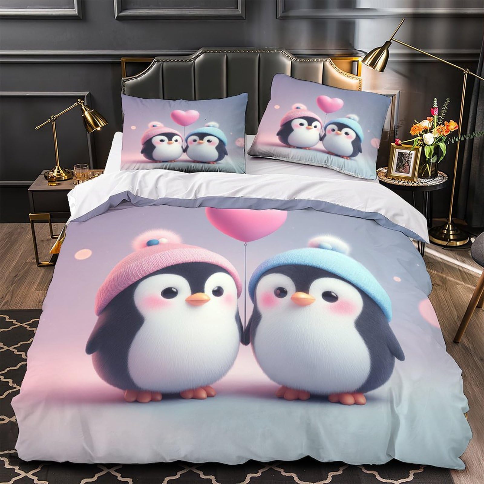 Housse de couette panda ultra douce en microfine premium pour un confort de lit supérieur